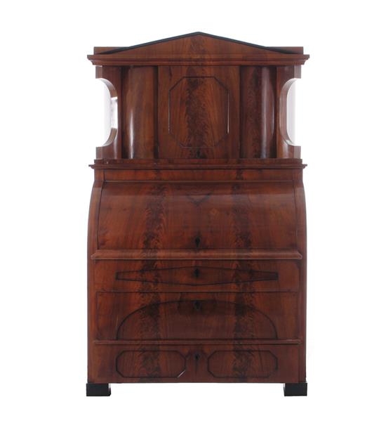 Appraisal: Biedermeier mahogany secretaire a abattant first half th century Classical