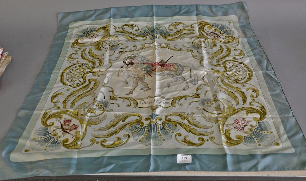 Appraisal: Hermes silk scarf Cheval Turc Hermes silk scarf Cheval Turc