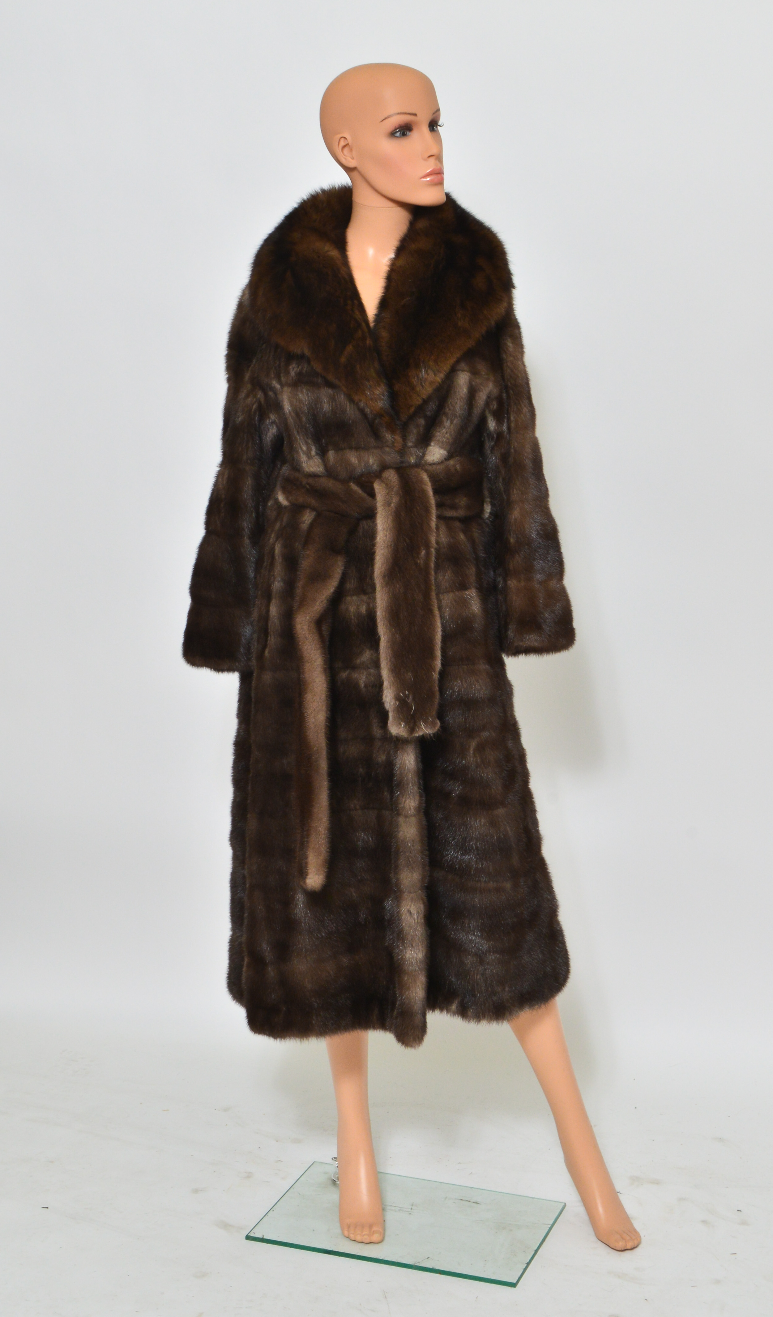 Appraisal: BEN KAHN BEAVER AND MINK FUR COAT Ben Kahn beaver