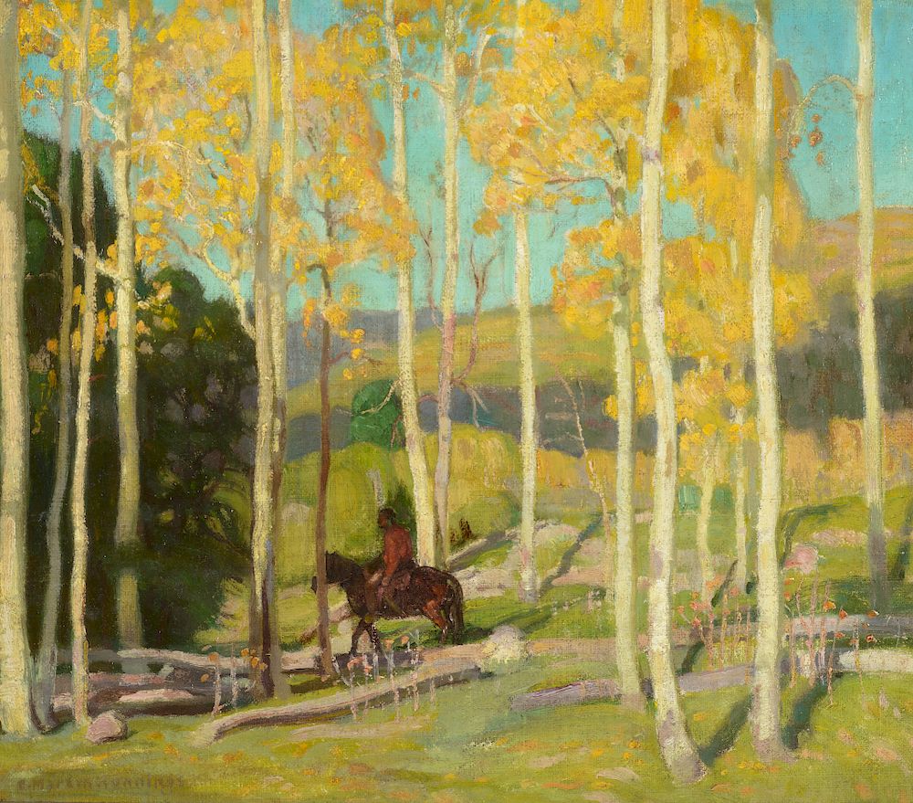 Appraisal: E Martin Hennings Amongst the Aspens Exclusive on Bidsquare E