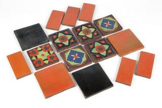 Appraisal: A group of ''Monaco'' California glazed ceramic tiles Second quarter