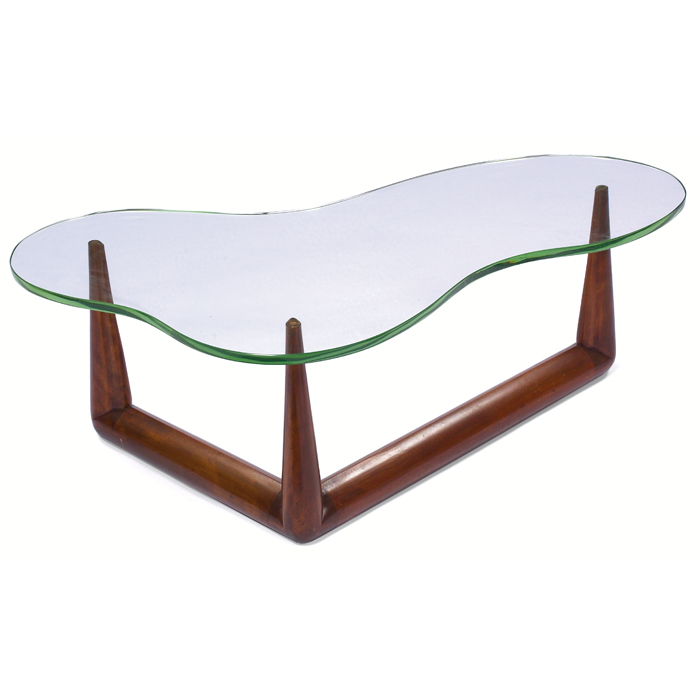 Appraisal: T H Robsjohn-Gibbings coffee table by Widdicomb s original biomorphic