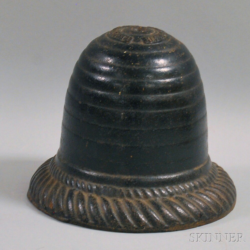 Appraisal: Cast Iron Beehive-shaped String Dispenser America late th early th