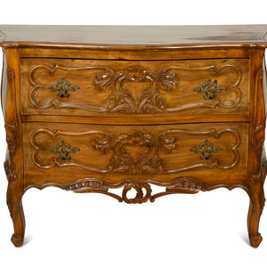 Appraisal: A Louis XV Provincial Style Walnut Commode th Century Height