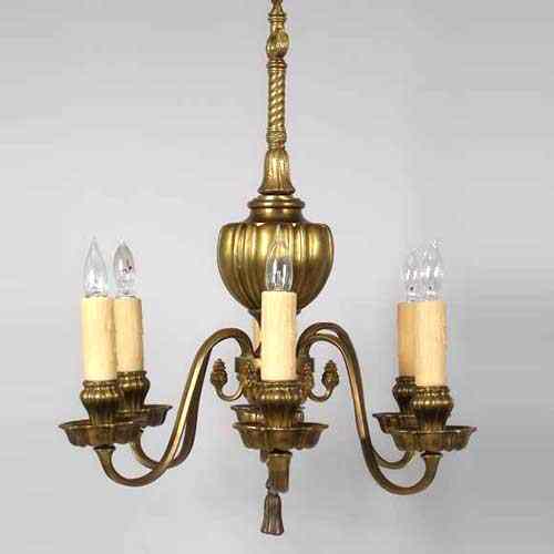 Appraisal: A Baroque Style Brass Chandelier circa likely Swedish or Dutch