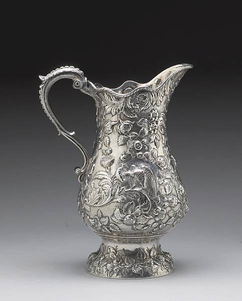 Appraisal: A Baltimore oz silver water pitcher with chased decorationS Kirk