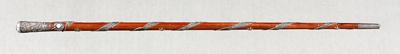 Appraisal: Chinese export swagger stick mahogany shaft applied spiraling silver dragon