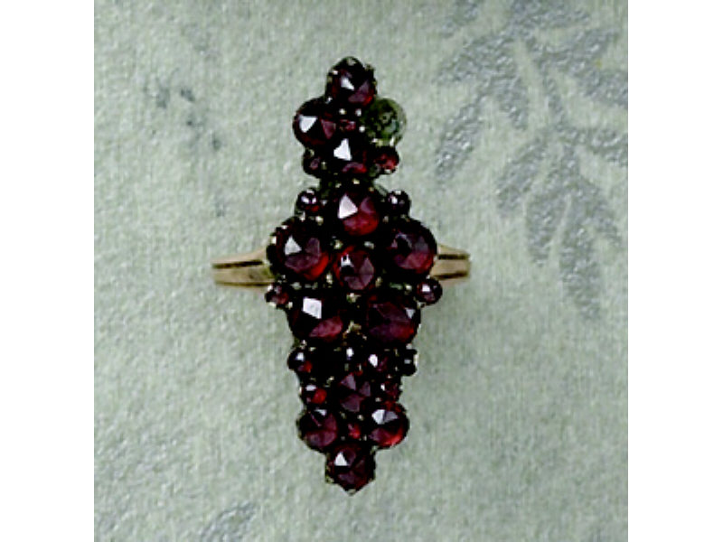 Appraisal: VICTORIAN GARNET RING A gold vermeil late Victorian garnet ring