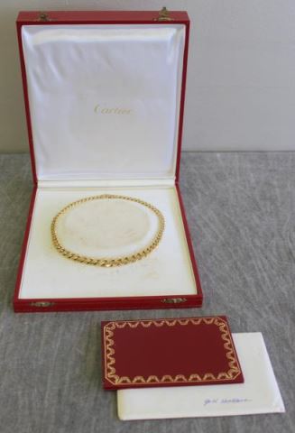 Appraisal: JEWELRY Cartier kt Yellow Gold Chain Necklace With original box