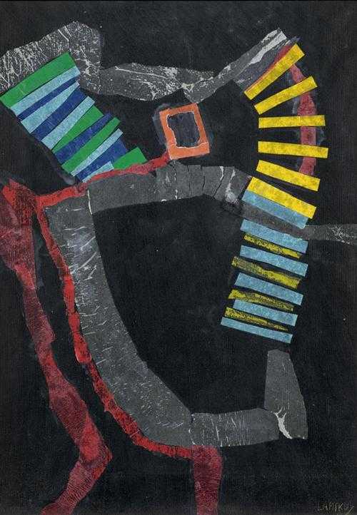 Appraisal: LANSKOY ANDR Moscow - Paris Untitled composition Mixed media on