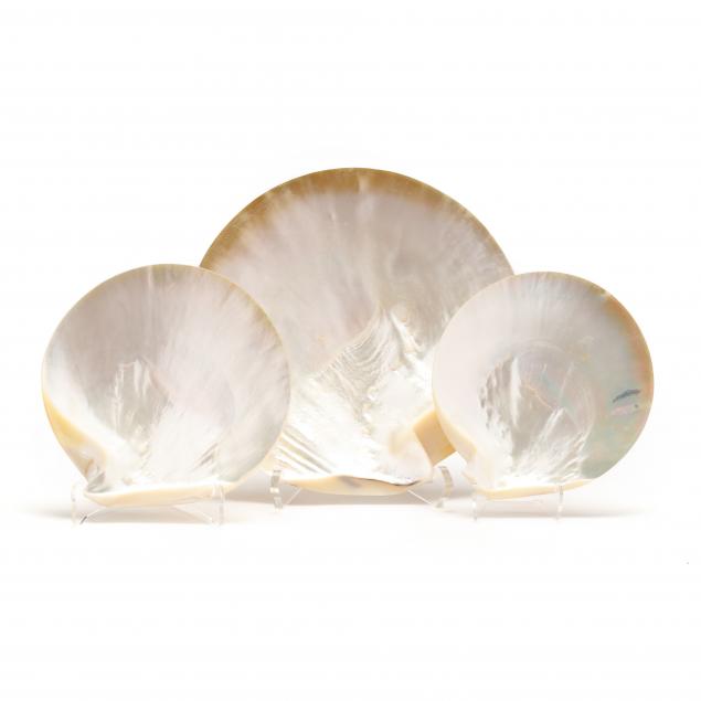 Appraisal: A SET OF MOTHER OF PEARL SHELL DISHES th century