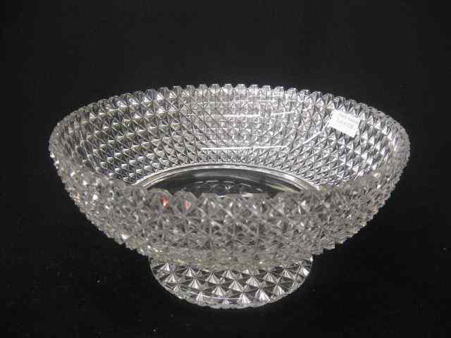 Appraisal: Cut Glass Pedestal Bowl superb panelled quarter star by J