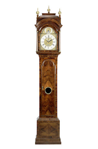 Appraisal: An early th century walnut longcase clock with lunar indication