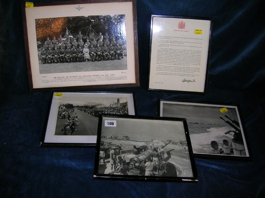 Appraisal: A photograph of the officers rd Battalion - The Parachute