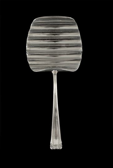 Appraisal: Good German Modernist Silver Asparagus Server model designed in by