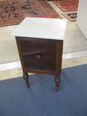 Appraisal: Antique Bedside Cabinet marble top