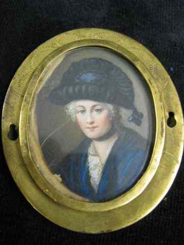 Appraisal: th Century Miniature Portrait Paintingson ivory of a woman and