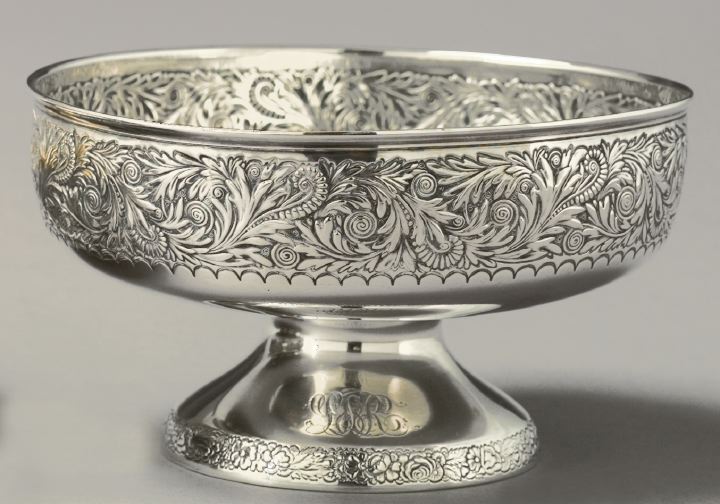 Appraisal: Gorham Sterling Silver Circular Footed Fruit Bowl the borders of