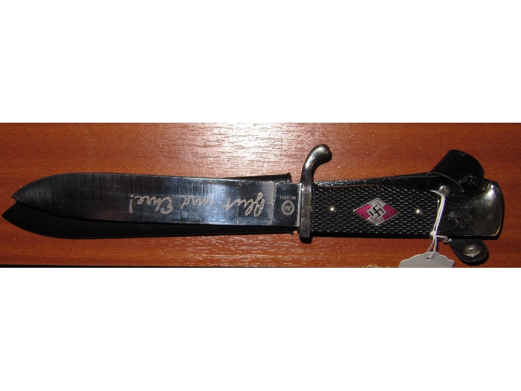 Appraisal: Hitler Youth style knife in scabbard