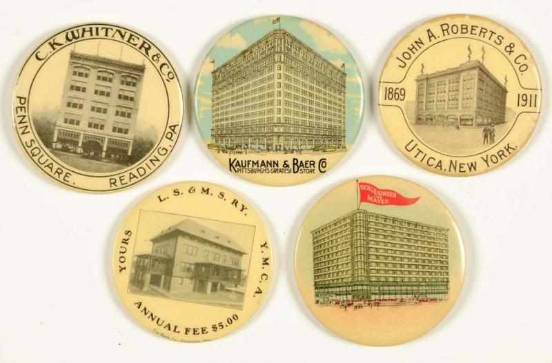 Appraisal: Lot of Pocket Mirrors with Buildings Condition Excellent - Near