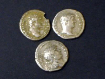 Appraisal: THREE HADRIAN DENARII with Africa Salus and Spes on reverse