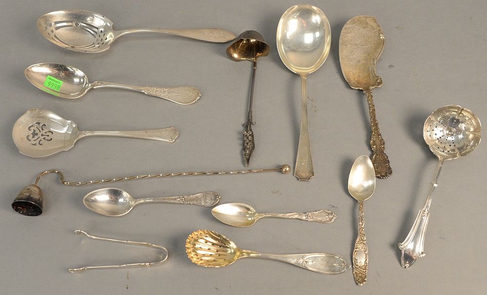 Appraisal: Group of sterling silver serving pieces to include spoon ladles