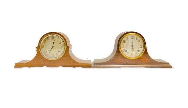 Appraisal: Vintage Ingraham Day Shelf Clocks As Is Left measures Wx