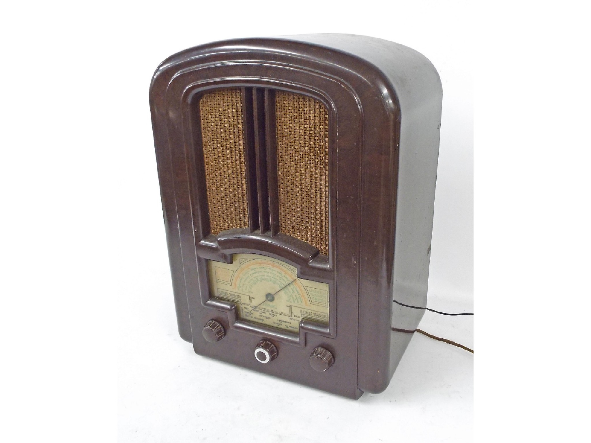 Appraisal: Vintage Ferranti ' ' brown Bakelite radio high