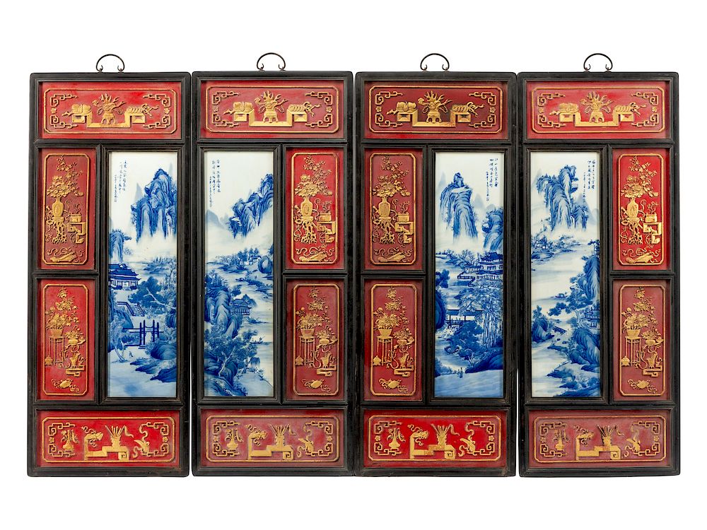 Appraisal: A Set of Four Chinese Porcelain Plaques A Set of