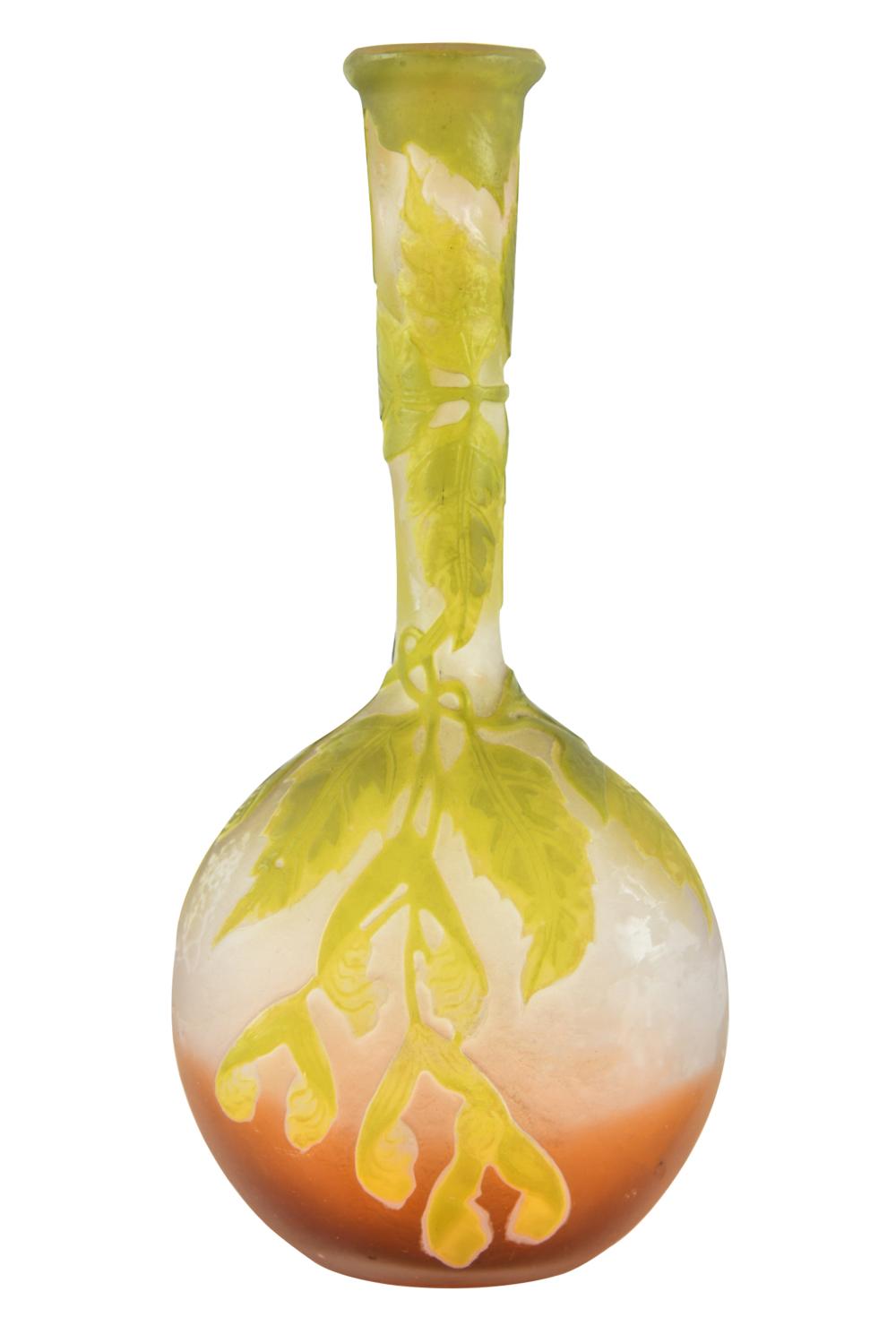 Appraisal: EMILE GALLE CAMEO GLASS BUD VASEsigned in cameo to body