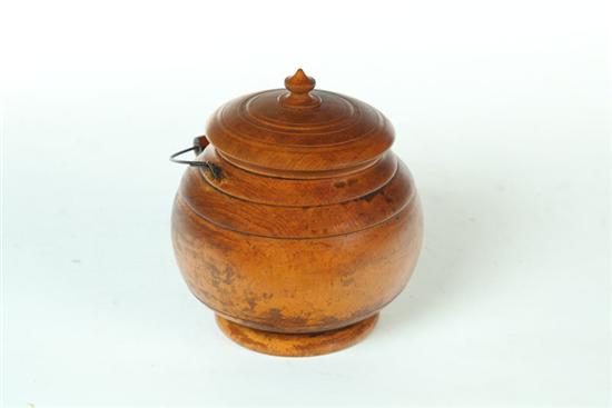 Appraisal: PEASEWARE SUGAR BOWL American late th century Footed covered container