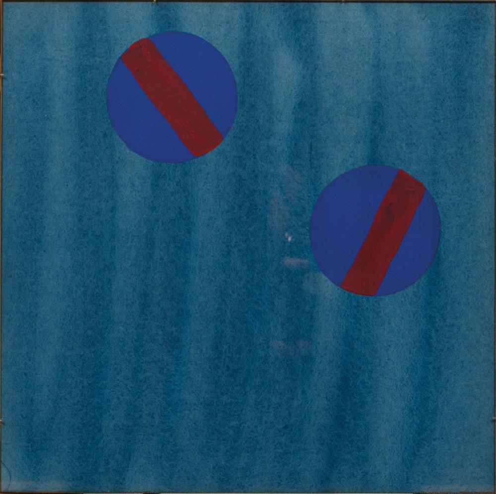 Appraisal: Edward Avedisian American Massachusetts - Untitled Blue and Red Spheres