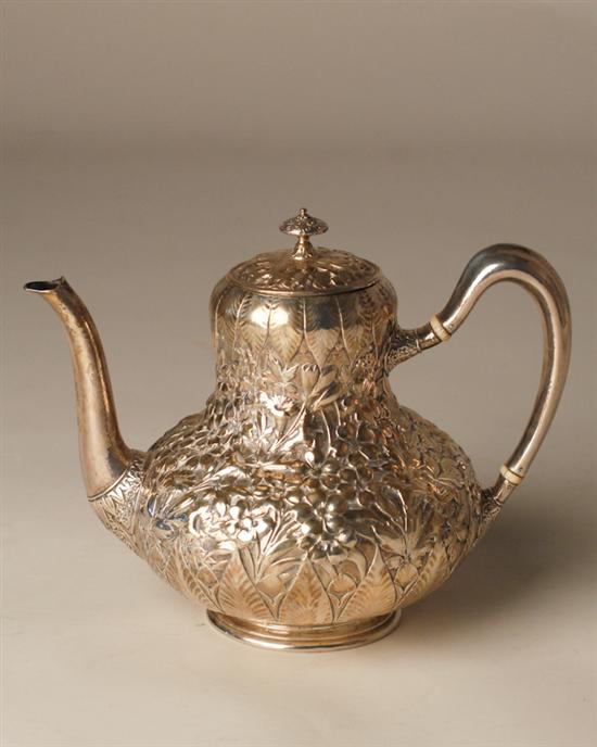 Appraisal: A Heavily Repousseed Sterling Teapot L th E th C