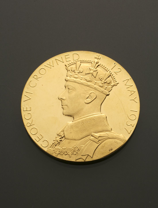 Appraisal: British Gold Coronation Proof Medal of King George VI Dated