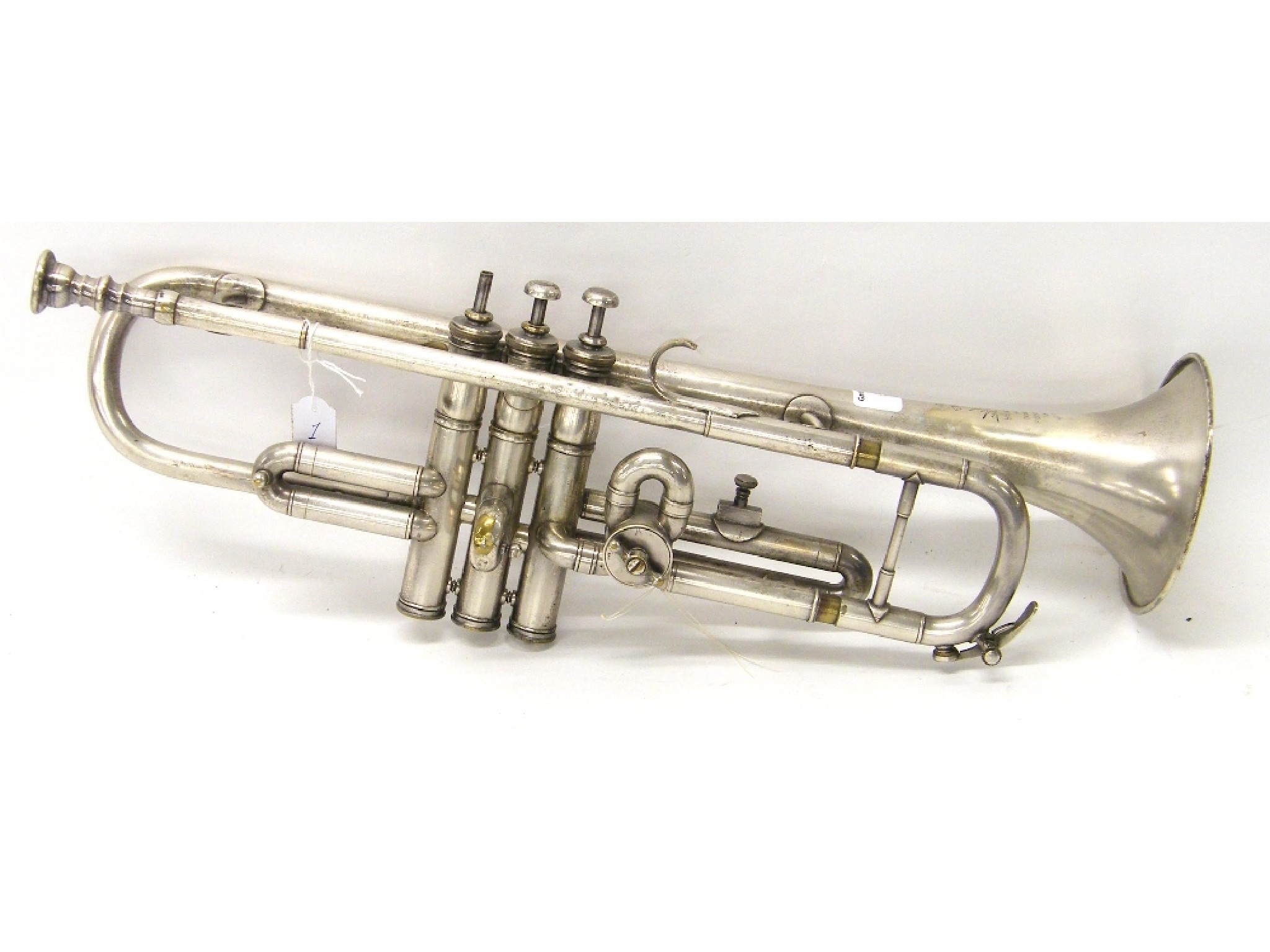 Appraisal: Hawkes Son 'The Empire' silver plated trumpet no