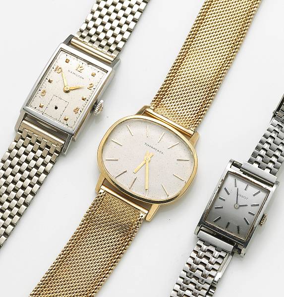 Appraisal: A collection of three k gold and stainless steel watches