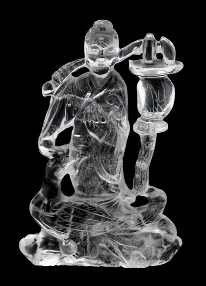 Appraisal: Chinese rock crystal carving of Quanyin late qing dynasty Of