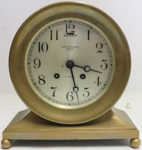 Appraisal: CHELSEA CLOCK SOLD BY CHARLES C HUTCHINSON BOSTON BRASS SHIP'S