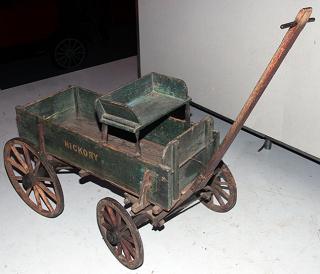 Appraisal: Rare Hickory sample or child's wagon in fine condition wagon