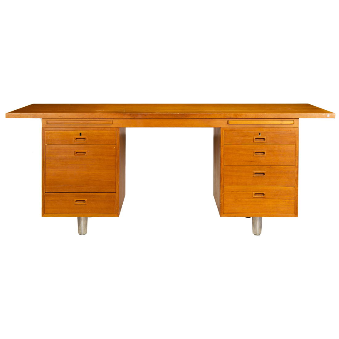 Appraisal: A NIPU DANISH TEAK DESK A Nipu Danish teak desk