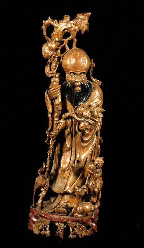 Appraisal: - Antique Chinese Figure of Shou Lao Antique Chinese figure