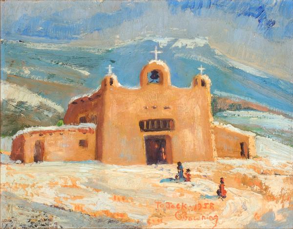 Appraisal: GAITHA BROWNING - OIL ON MASONITEGaitha Browning - The Southwest