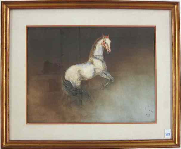 Appraisal: KAIKO MOTI ETCHING AND AQUATINT Bombay Paris - ''Stallion ''