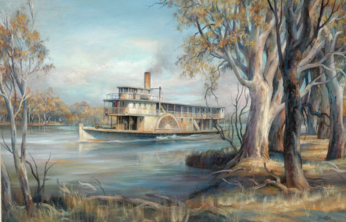 Appraisal: Kenneth Jack - P S Ellen Paddlesteamer oil on board