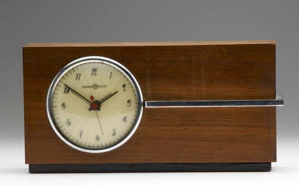 Appraisal: HERMAN MILLER Art deco electric clock in rosewood case with