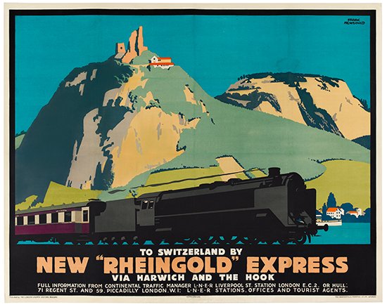 Appraisal: FRANK NEWBOULD - NEW RHEINGOLD EXPRESS x inches x cm