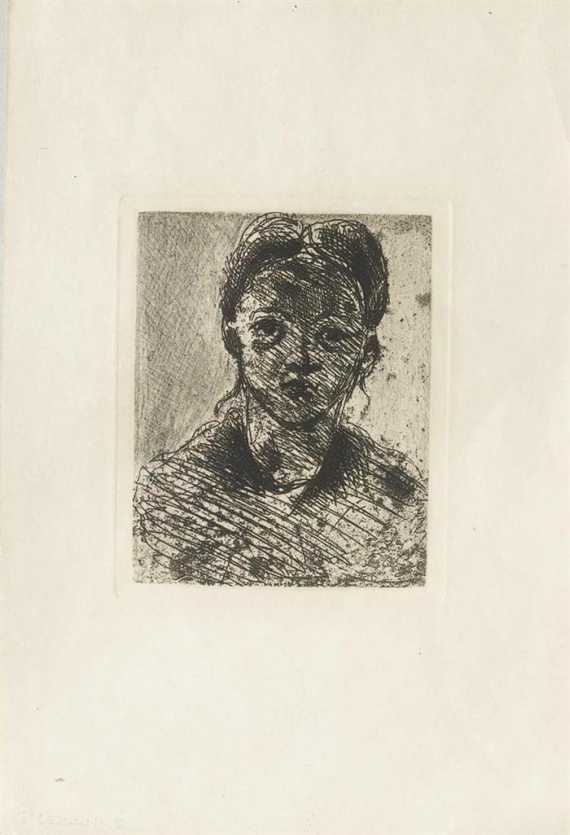 Appraisal: CEZANNE PAUL Aix-en Provence T te de jeune fille Etching