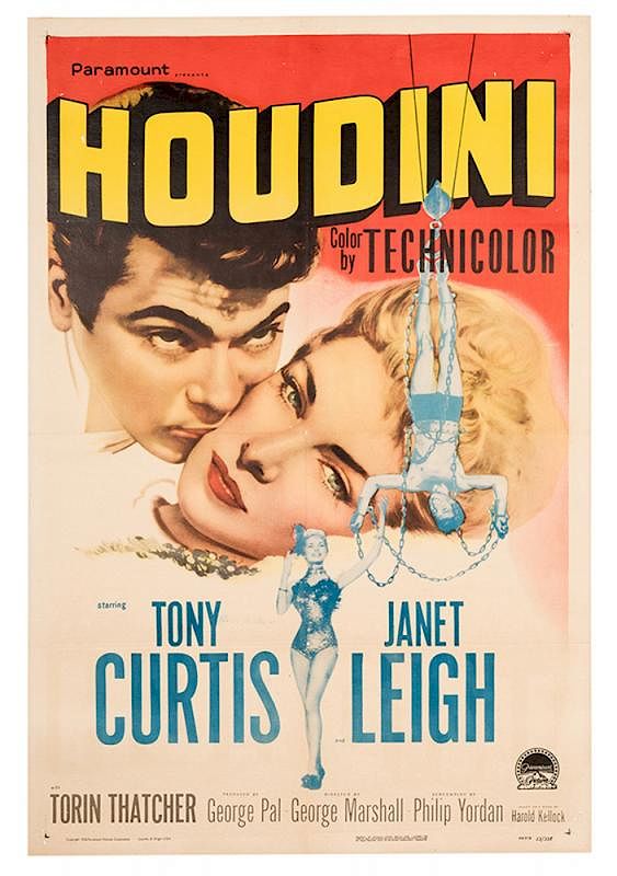 Appraisal: Houdini Houdini American Paramount Studios One-sheet x color poster advertising