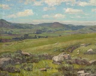 Appraisal: William Wendt Rolling hills landscape signed and dated lower left