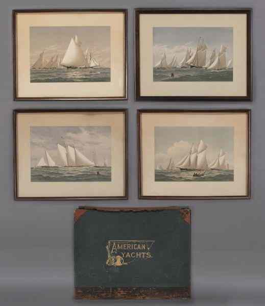 Appraisal: Frederic Schiller Cozzens portfolio of chromo-lithographs titled ''Typical American Yachts''